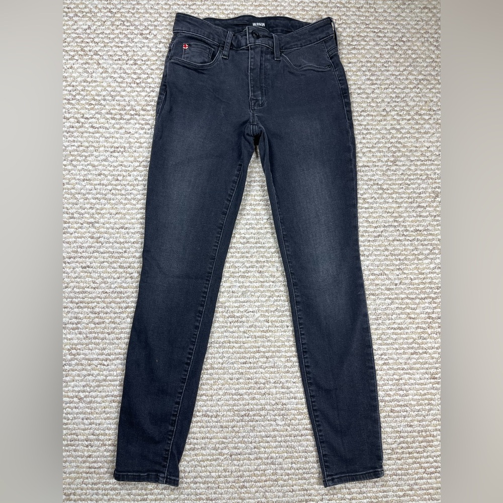 Hudson Low Rise Krista Super Skinny Ankle Jeans in Jade Gray